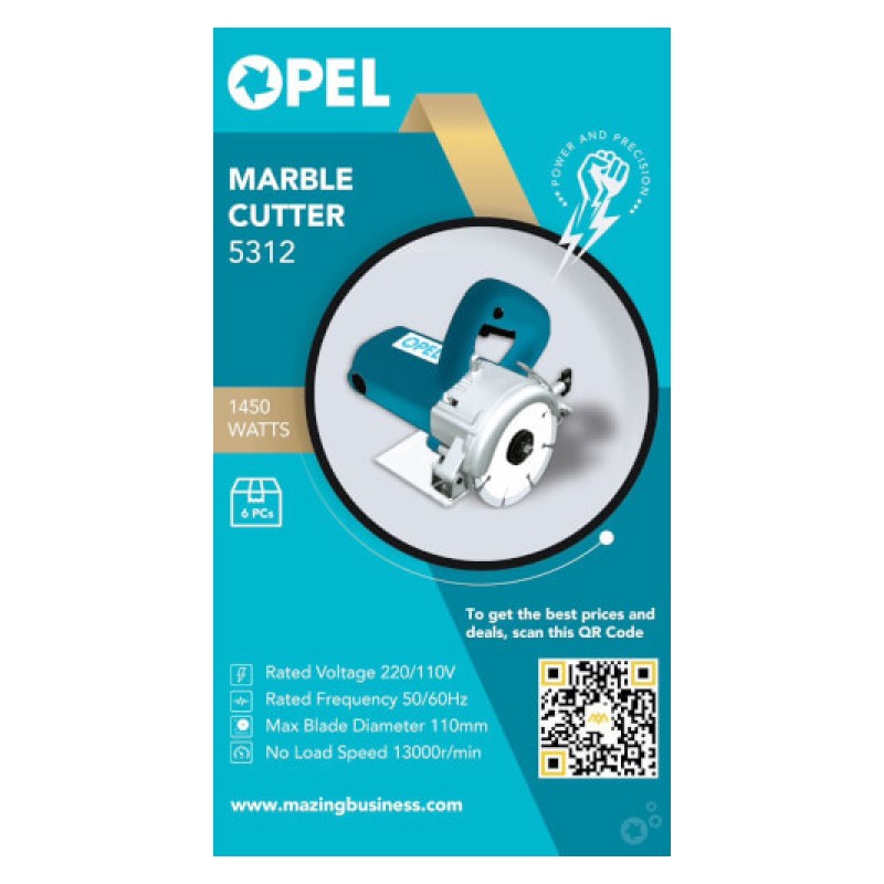 OPEL 5312 - 4" MARBLE CUTTER (1450WATTS)(CM4SB)