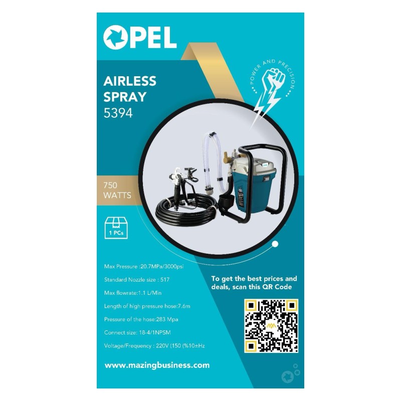 OPEL ASU750 - AIRLESS SPRAY UNIT (750WT/ 5/8HP)