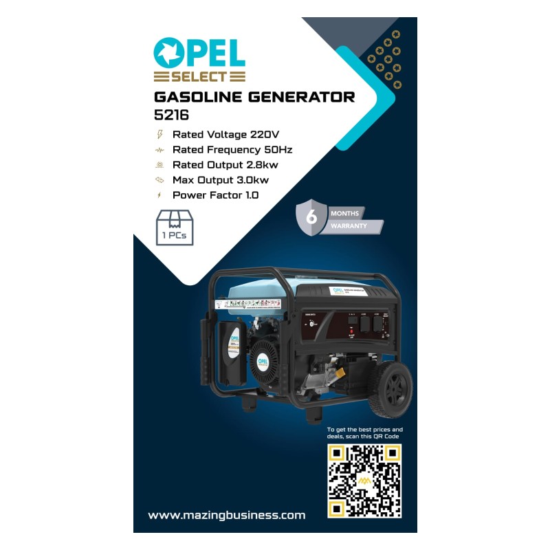OPEL SELECT 5216 - 3Kv GASOLINE GENERATOR