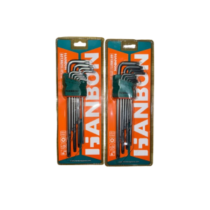 Hanbon Matt Chrome Vanadium Steel Torx Hex Key Set Long (Pcs) - 651302