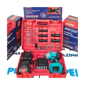AARK 21V CORDLESS IMPACT WRENCH KIT 700NM - AK-CIW21V-K700