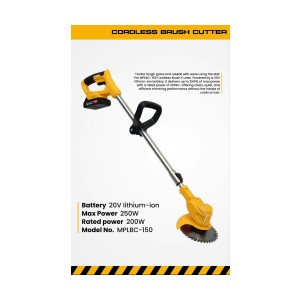 MAF PRO 20V LI-ION CORDLESS BRUSH CUTTER 250W - MPLBC-150