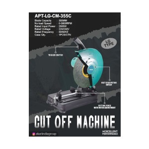 Akari Cut Of Machine (355Mm) Lg Type (0-3800Rpm) (1 Pcs) - Apt-Lg-Cm-355