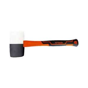 KP TECH BLACK + WHITE RUBBER HAMMER 16 OZ HT-RUH1602