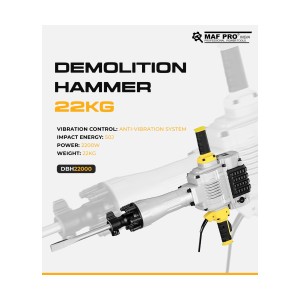 MAF PRO DEMOLITION HAMMER 22KG 2200W INDUSTRIAL QUALITY - DBH22000