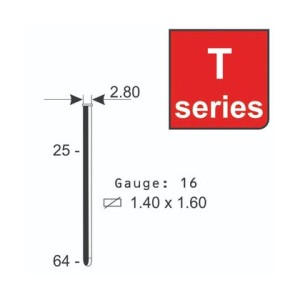 KAYMO BRAD NAILS 16G25 16G SERIES BR16G25 (2500PCS/BOX)