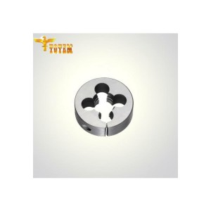 Totem M7x1mm Coarse Threads Carbon Steel Round Split Die, FBB0201407, Outer Diameter: 13/16 Inch