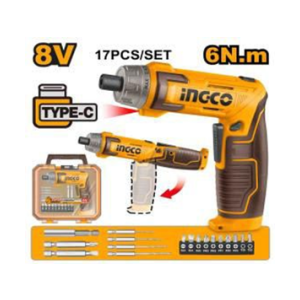 INGCO 6.35MM CORDLESS SCREWDRIVER 6NM - CSDLI08025