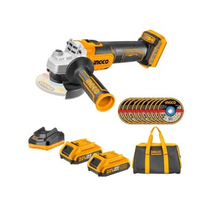 INGCO LITHIUM-ION ANGLE GRINDER 20V [6PC] - CAGLI2010082