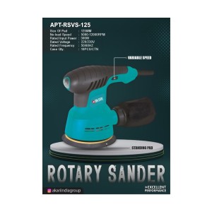 Akari Rotary Sander (125Mm) (5000-12000Rpm) (10 Pcs) - Apt-Rsvs-125