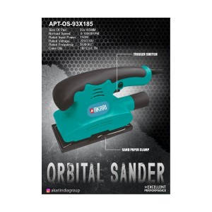 Akari Oribital Sander (93X185Mm) (0-1000Rpm) (10 Pcs) - Apt-Os-93M