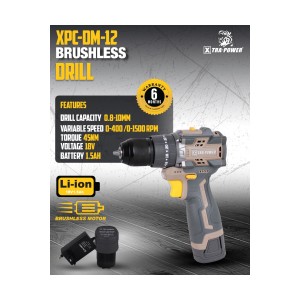 XTRA-POWER BRUSHLESS DRILL 18V - XPC-DM-12