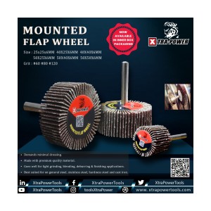 XTRA POWER MOUNTED FLAP WHEEL 40X25X6MM GRITT 80