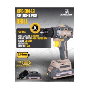 XTRA-POWER BRUSHLESS DRILL 21V - XPC-DM-13