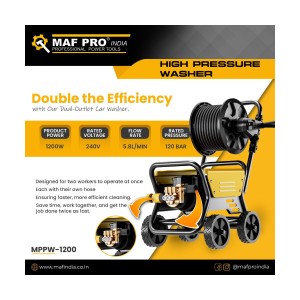 MAF PRO HIGH PRESSURE WASHER 120BAR 1200W - MPPW-1200