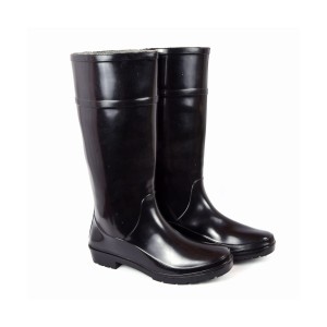 AGARSON PVC GUMBOOT WITHOUT STEEL TOE, DUAL DENSITY, BLACK COLOUR, HEIGHT 15" WITH INSIDE LINING. SIZES: 9 - CEASER-15298 (ISI CERTIFIED)