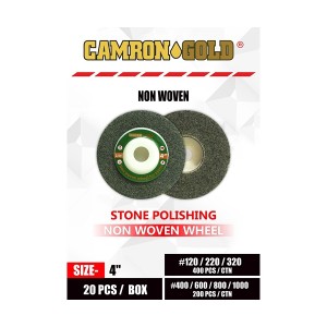 Camron Gold 4 Inch Non-Woven Pad For Marble & Granite 100Mm - 600 Grit