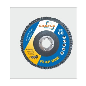 Castle Flap Disc Metal Cap 4"x60