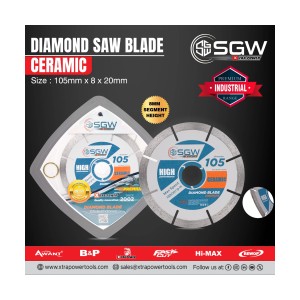 Sgw 4 Inch 8 Seg Diamond Saw Blade 105Mm For Ceramic
