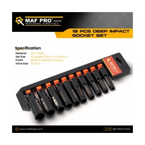 MAF PRO 10PCS DEEP IMPACT SOCKET SET - MFD10060
