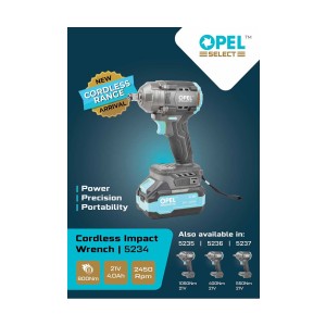 OPEL SELECT 5235 - 1050Nm CORDLESS IMPACT WRENCH (21V)