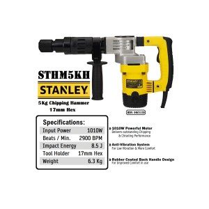 STANLEY DEMOLITION HAMMER 5KG 1010W STHM5KH
