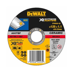 DEWALT CO - 125 X 1.1 X 22.23MM - INOX CUTTING DT99582-QZ