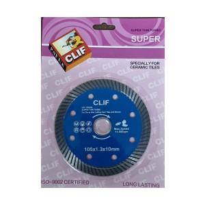 CLIF DIAMOND BLADES FOR SUPER THIN TURBO(WITHOUT PACKING ) 4INCH - BLUE (200PCS)