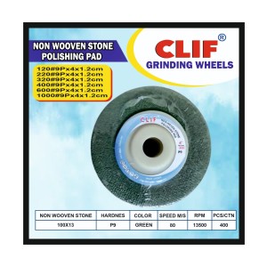 CLIF STONE POLISHING PAD 400 GRIT 9PX4X1.2CM GREEN