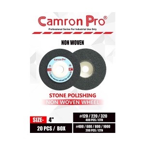 Camron Pro 4 Inch Non-Woven Pad For Marble & Granite 100Mm - 120 Grit