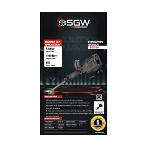 SGW DEMOLITION HAMMER 16KG 1800W S-2156