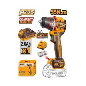 INGCO COMPACT BRUSHLESS CORDLESS DRILL 50NM - CDLI205582