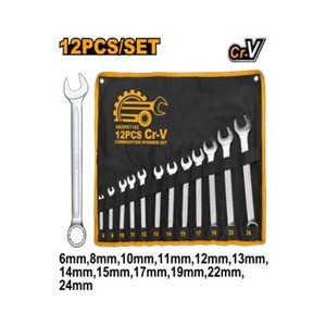 INGCO 12PCS COMBINATION SPANNER SET (6-24MM) HKSPA1142