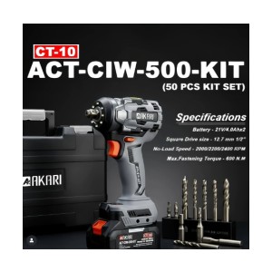 AKARI CORDLESS IMPACT WRENCH 21V/4.0AHx2 - 12.7MM - ACT-CIW-500