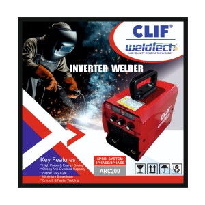 CLIF WELDTECH WELDING MACHINE -(SINGLE/TWO PHASE) ARC200 (1PCS)
