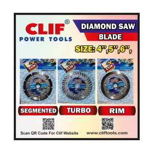 CLIF DIAMOND BLADES FOR MARBLE (PREMIUM) BLUE 5INCHX9T -RIM (100PCS)