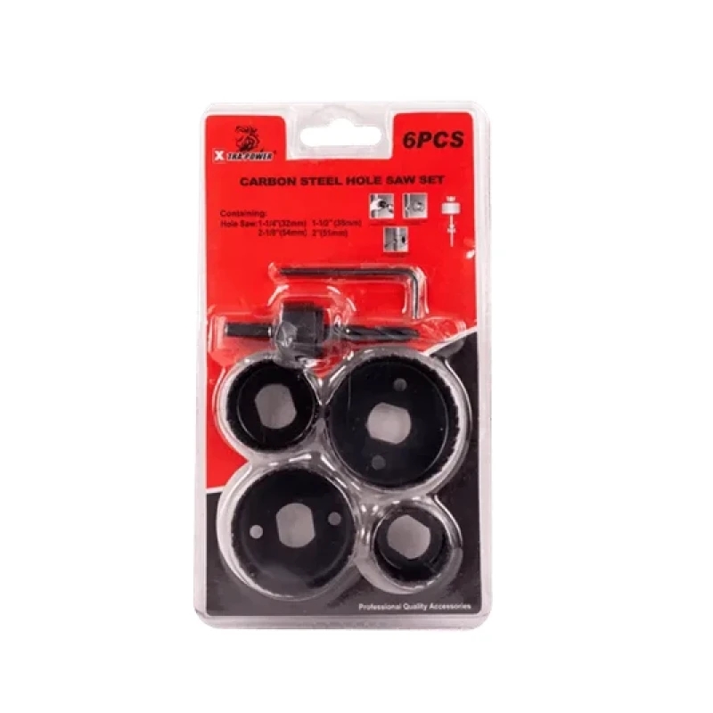 Xtra Power 6 Pieces Carbon Steel Hole Saw Set